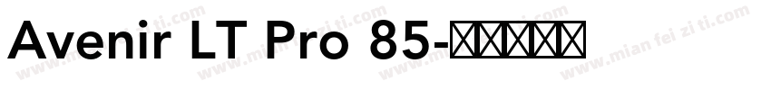 Avenir LT Pro 85字体转换